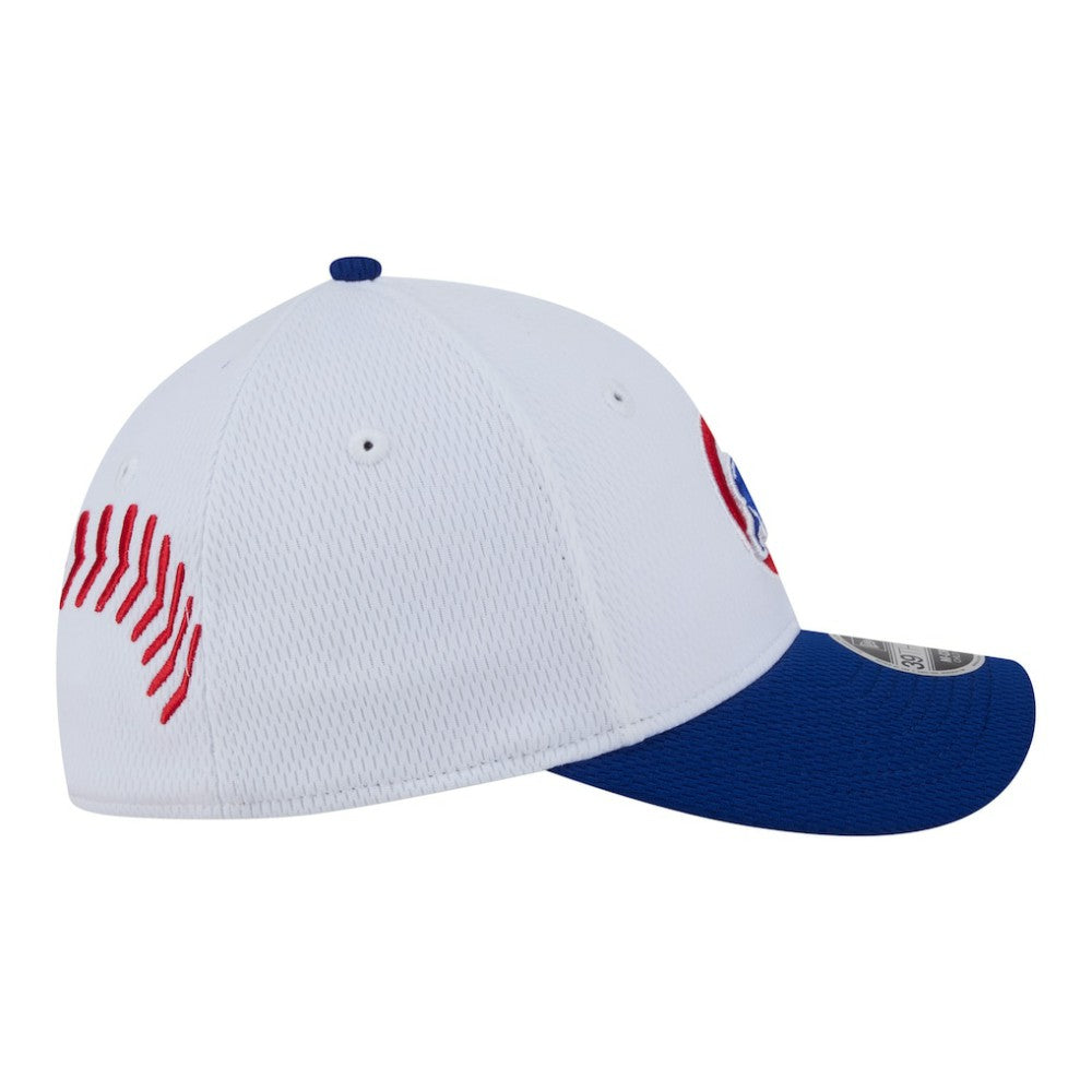 Chicago Cubs Youth Baseball 39THIRTY M-Crown Flex Hat White/Royal