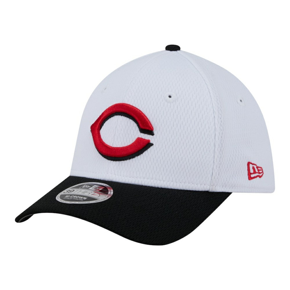Cincinnati Reds Youth Baseball 39THIRTY M-Crown Flex Hat White/Red