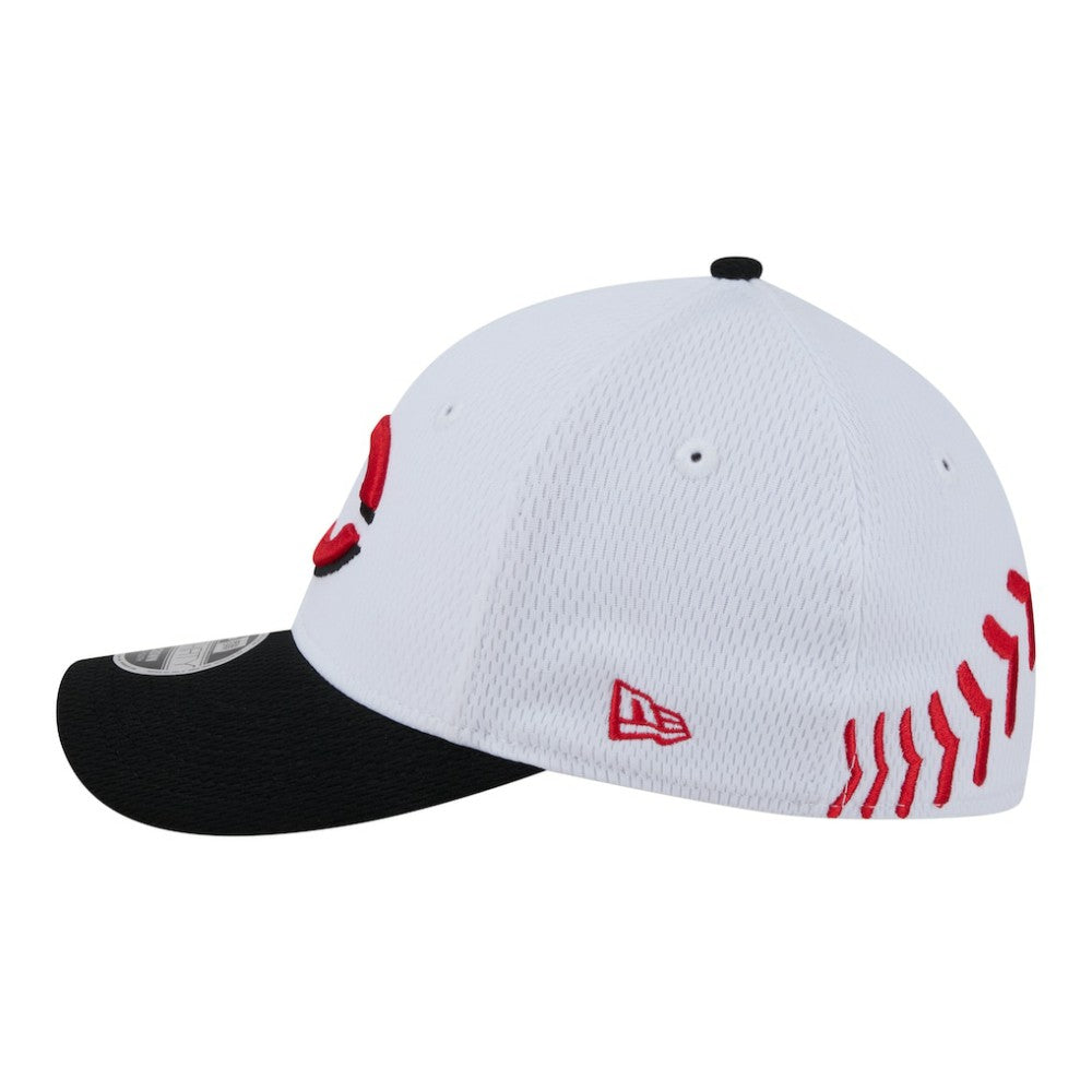 Cincinnati Reds Youth Baseball 39THIRTY M-Crown Flex Hat White/Red
