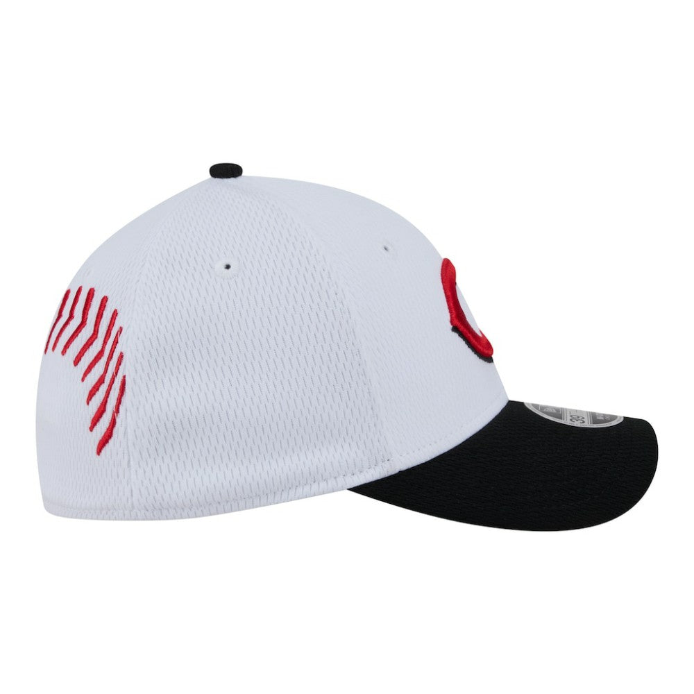 Cincinnati Reds Youth Baseball 39THIRTY M-Crown Flex Hat White/Red