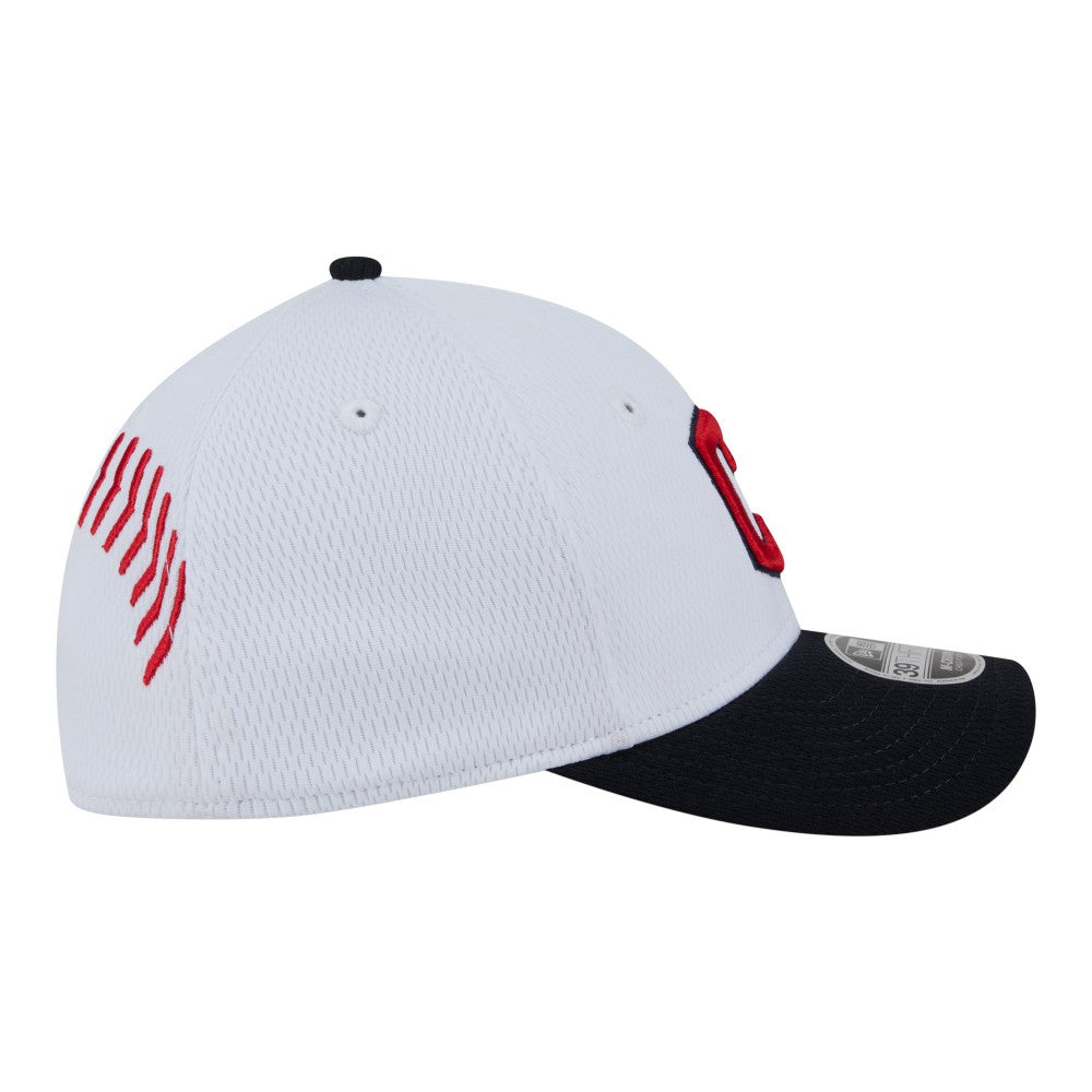 Cleveland Guardians Youth Baseball 39THIRTY M-Crown Flex Hat White/Navy