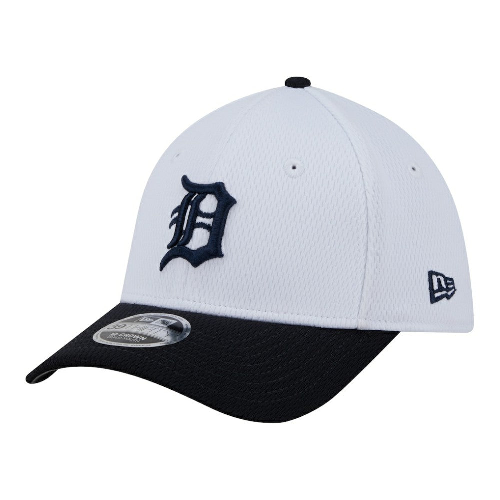 Detroit Tigers Youth Baseball 39THIRTY M-Crown Flex Hat White/Navy