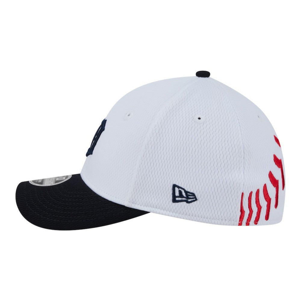 Detroit Tigers Youth Baseball 39THIRTY M-Crown Flex Hat White/Navy