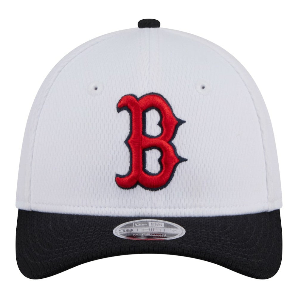Boston Red Sox Youth Baseball 39THIRTY M-Crown Flex Hat White/Navy