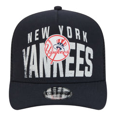 New York Yankees Youth Logo Fade A-Frame 9FIFTY Snapback Hat Navy