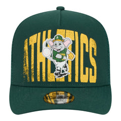 Athletics Youth Logo Fade A-Frame 9FIFTY Snapback Hat Green