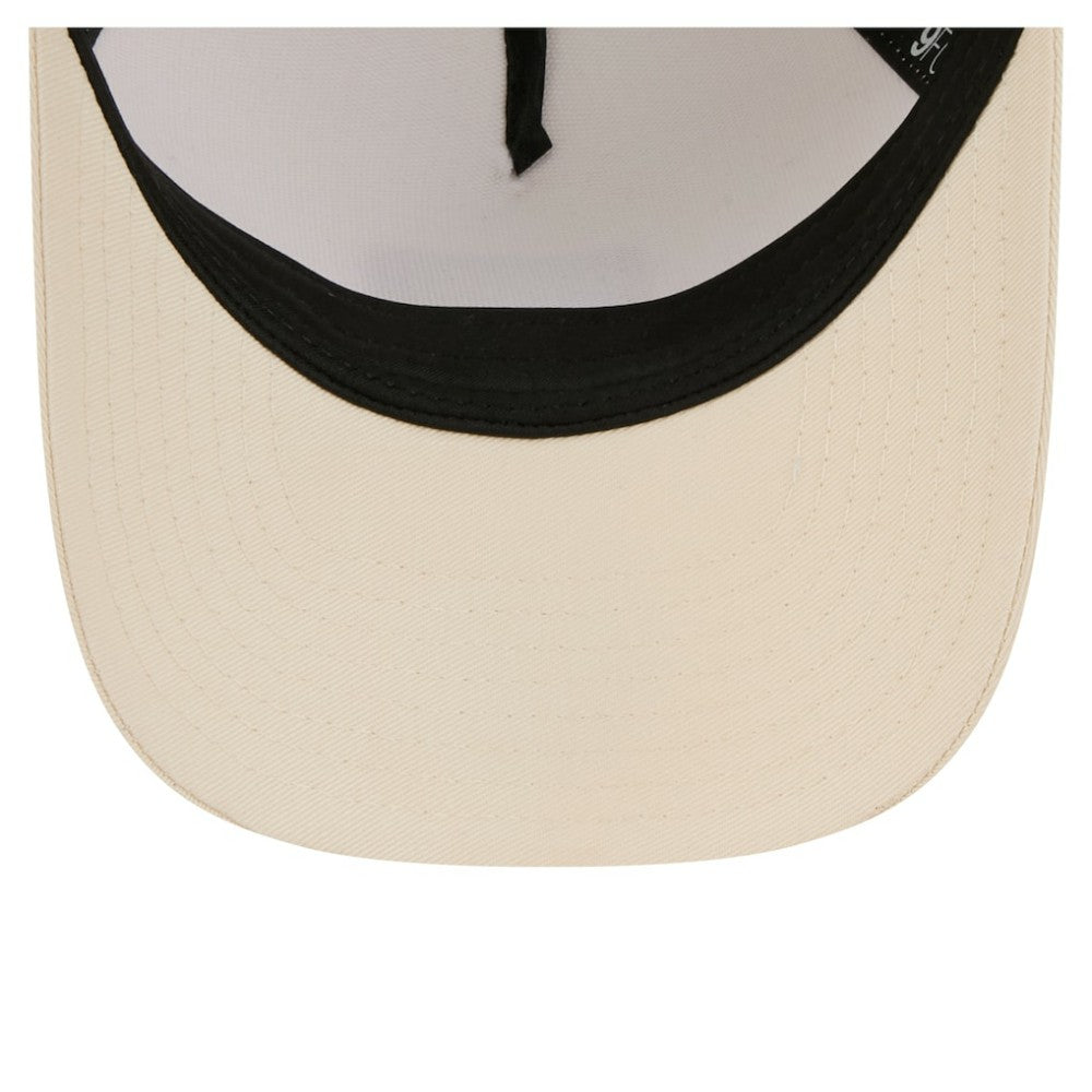 Washington Nationals Women's Tonal Patch 9FORTY M-Crown A-Frame Trucker Adjustable Hat Light Beige