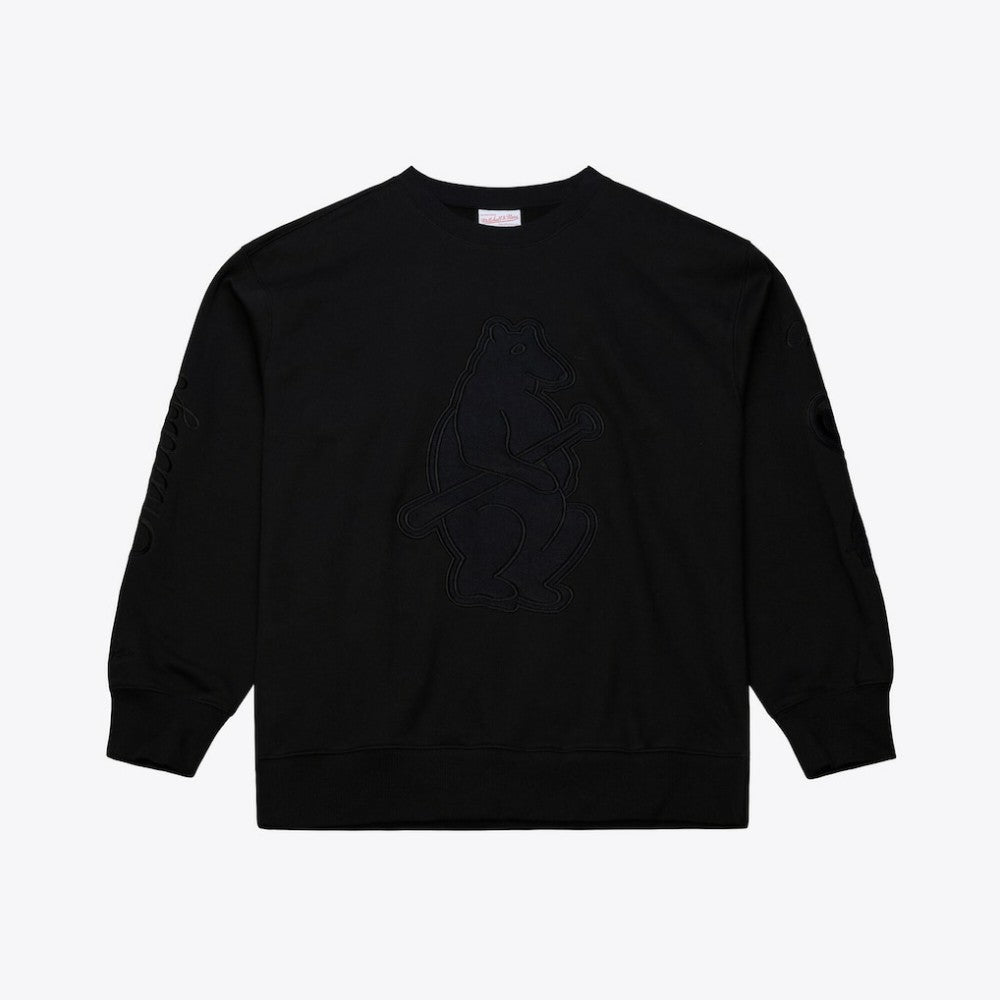 Chicago Cubs Phantom Fleece Crewneck Sweatshirt Black