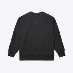 Atlanta Braves Phantom Fleece Crewneck Sweatshirt Black