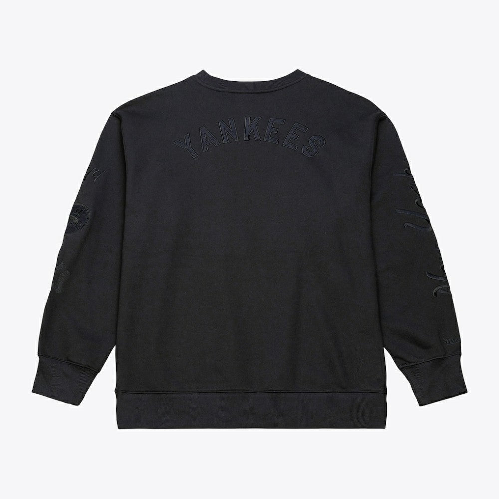New York Yankees Phantom Fleece Crewneck Sweatshirt Black