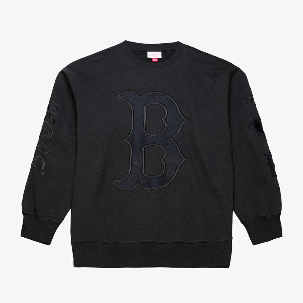 Boston Red Sox Phantom Fleece Crewneck Sweatshirt Black