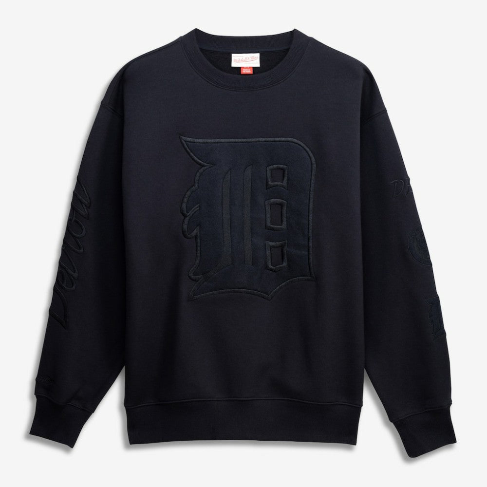 Detroit Tigers Phantom Fleece Crewneck Sweatshirt Black