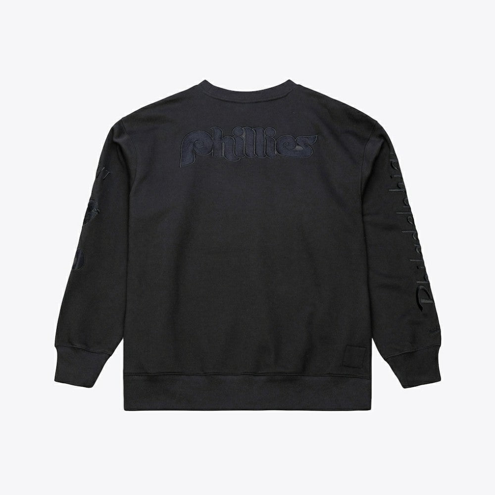 Philadelphia Phillies Phantom Fleece Crewneck Sweatshirt Black