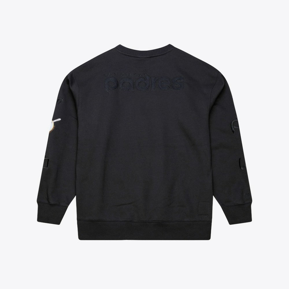 San Diego Padres Phantom Fleece Crewneck Sweatshirt Black