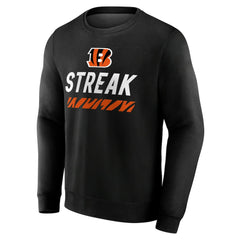 Cincinnati Bengals Streak Pullover Sweatshirt - Black on sale