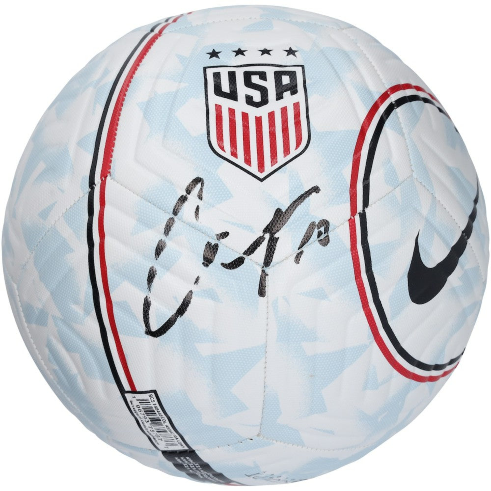 Carli Lloyd USWNT Autographed USA Logo Soccer Ball