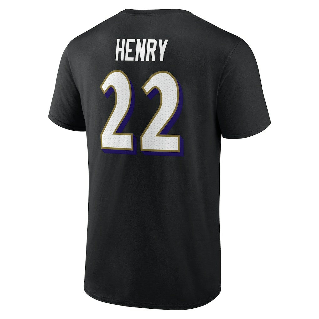 Derrick Henry Baltimore Ravens Icon Name & Number T-Shirt - Black on sale