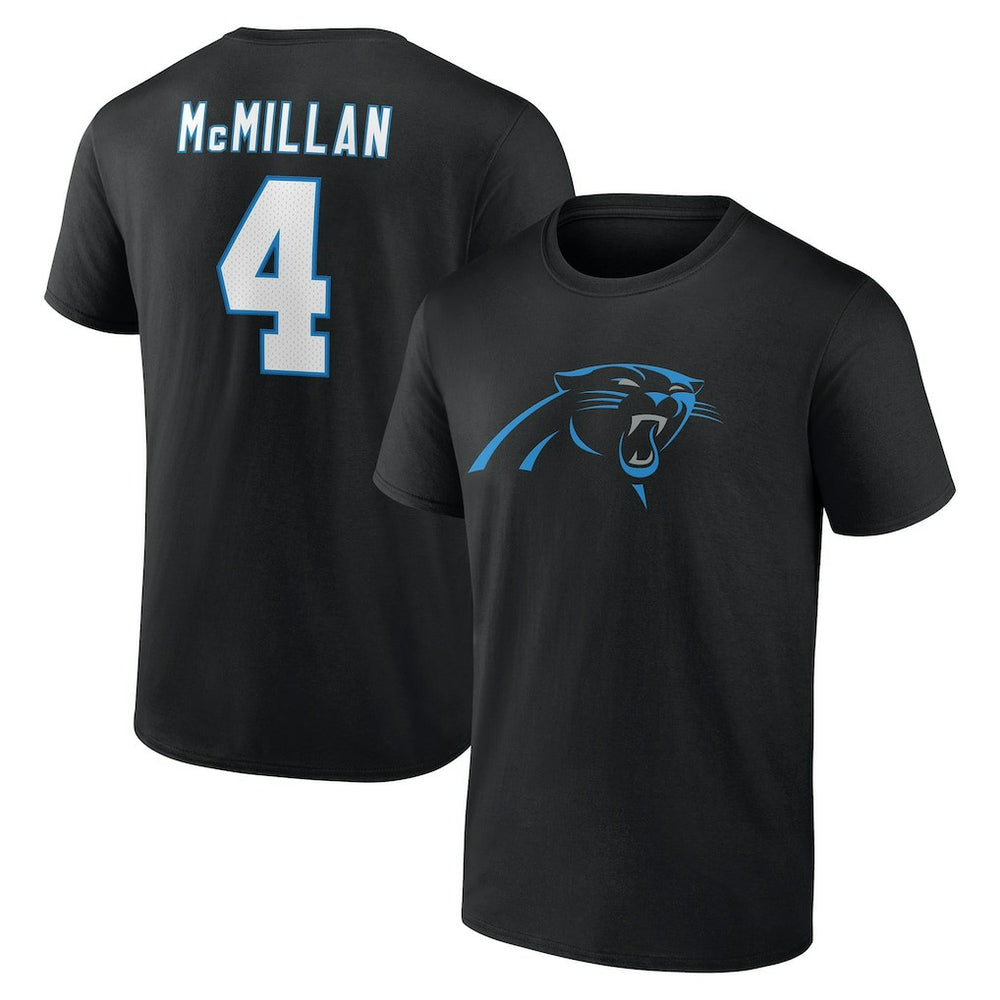 Tetairoa McMillan Carolina Panthers Icon Name & Number T-Shirt - Black for sale