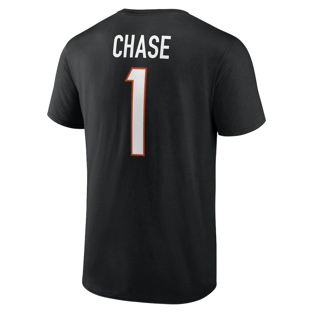 Ja'Marr Chase Cincinnati Bengals Icon Name & Number T-Shirt - Black outlet