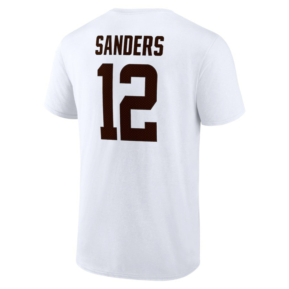 Shedeur Sanders Cleveland Browns Icon Name & Number T-Shirt - White for sale