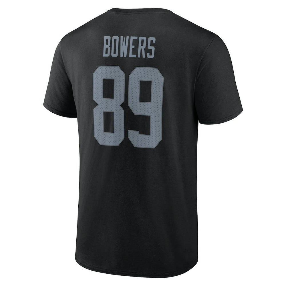 Brock Bowers Las Vegas Raiders Icon Name & Number T-Shirt - Black for sale