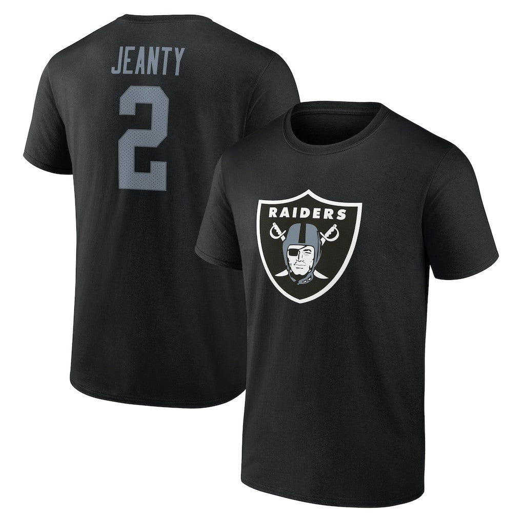Ashton Jeanty Las Vegas Raiders Icon Name & Number T-Shirt - Black cheap