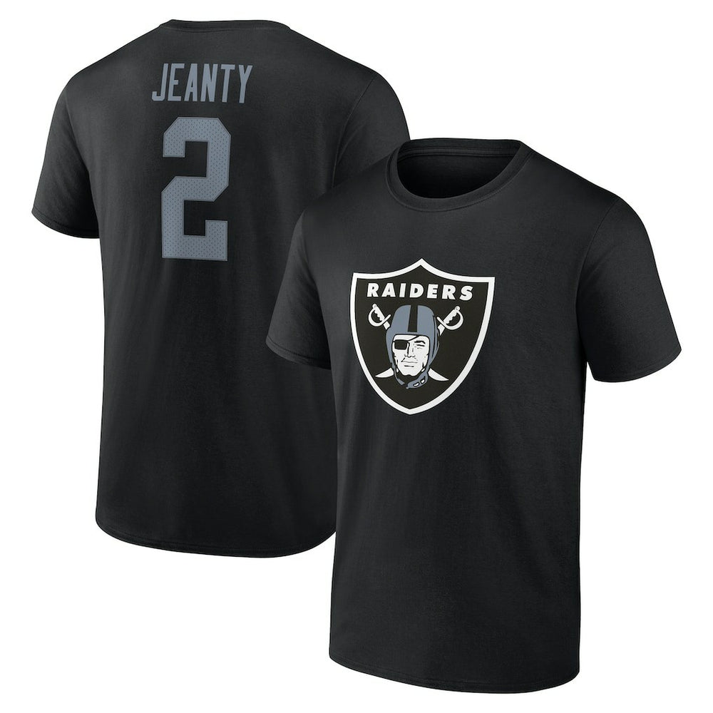 Ashton Jeanty Las Vegas Raiders Icon Name & Number T-Shirt - Black cheap