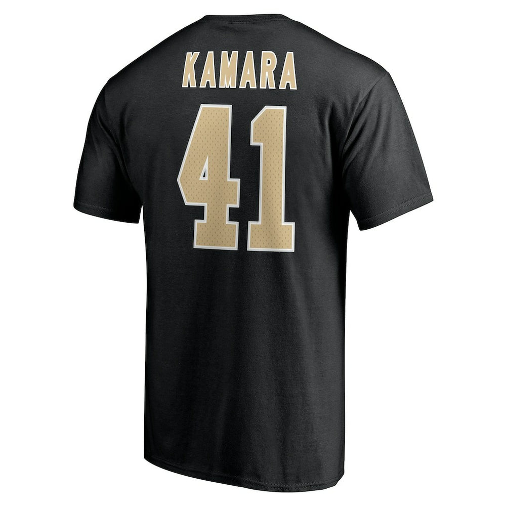 Alvin Kamara New Orleans Saints Icon Name & Number T-Shirt - Black for sale