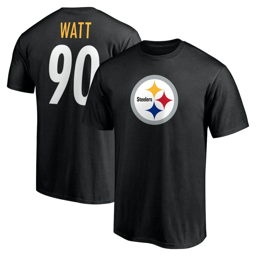 T.J. Watt Pittsburgh Steelers Icon Name & Number T-Shirt - Black outlet