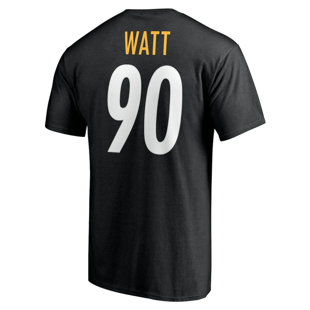 T.J. Watt Pittsburgh Steelers Icon Name & Number T-Shirt - Black outlet