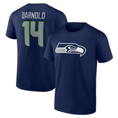 Sam Darnold Seattle Seahawks Icon Name & Number T-Shirt - College Navy online