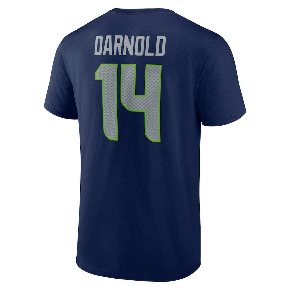 Sam Darnold Seattle Seahawks Icon Name & Number T-Shirt - College Navy online
