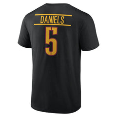 Jayden Daniels Washington Commanders Icon Name & Number T-Shirt - Black online