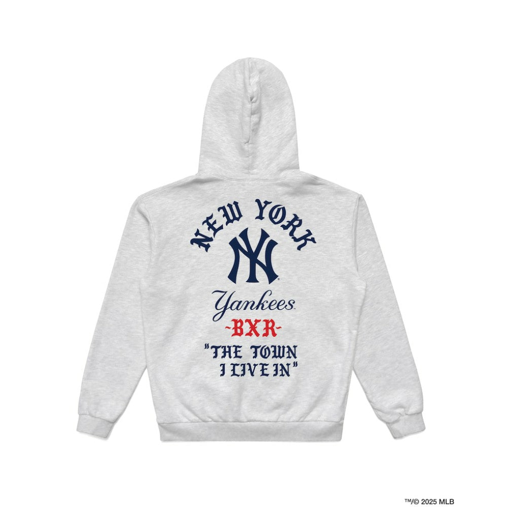New York Yankees Born X Raised in New York Town Pullover Hoodie Heather Gray