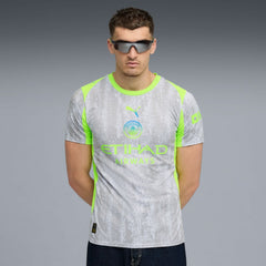 Manchester City 2025/26 Third Replica Jersey - Gray/Neon Green discount