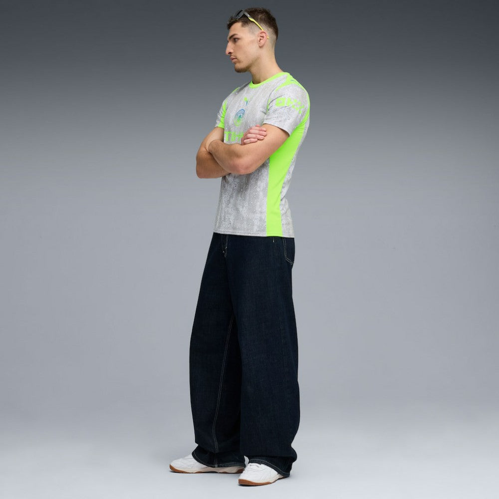 Manchester City 2025/26 Third Replica Jersey - Gray/Neon Green discount