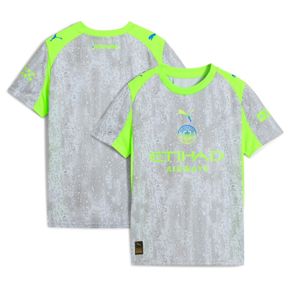 Manchester City Youth 2025/26 Third Replica Jersey - Green/Neon Green cheap