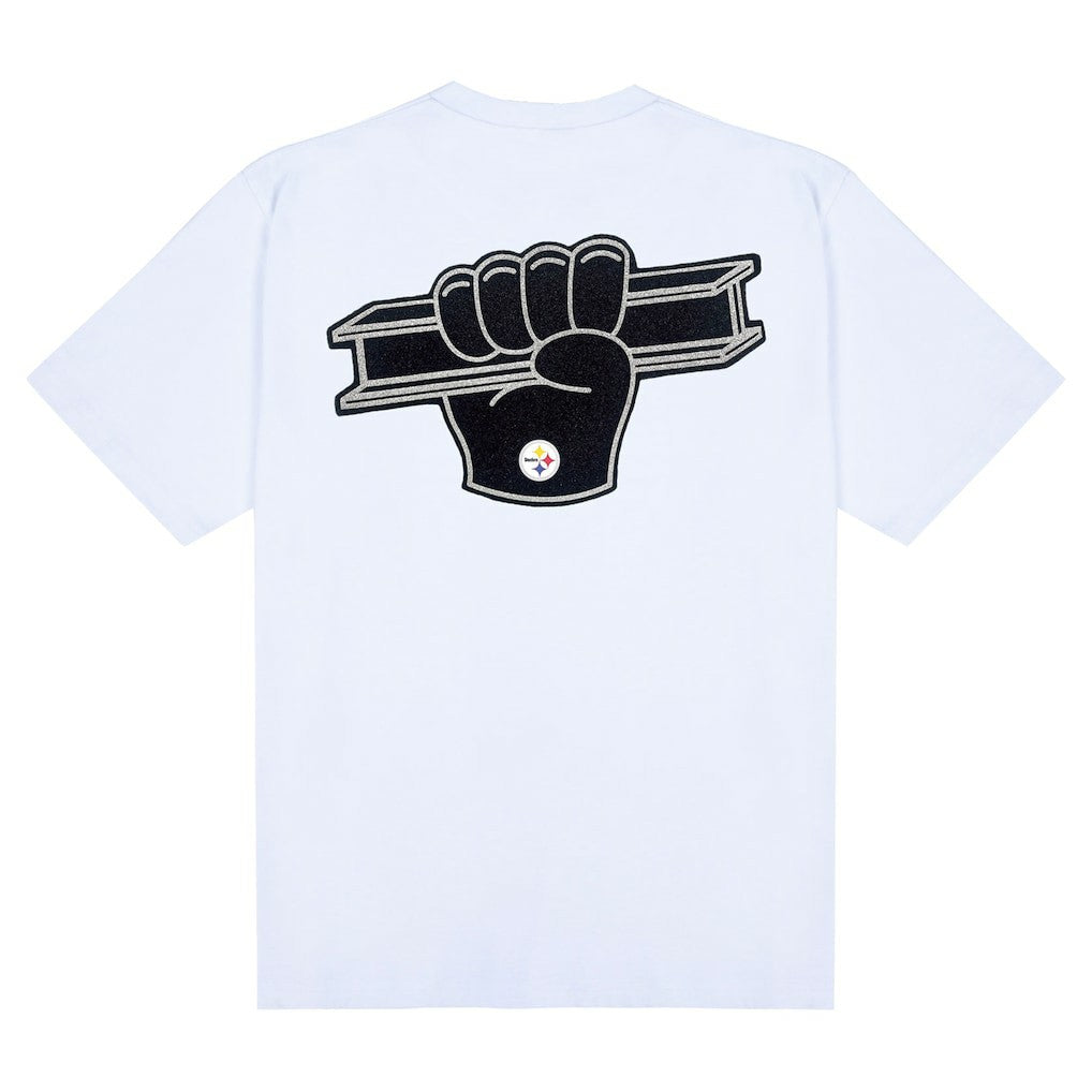 Pittsburgh Steelers Golf Wang Unisex Foam Logo T-Shirt - White for sale