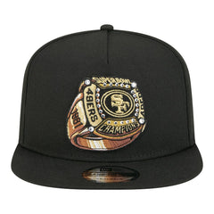 San Francisco 49ers New Era Super Bowl Ring 9FIFTY A-Frame Adjustable Hat - Black outlet