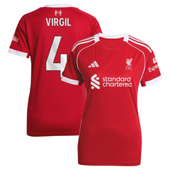 Virgil van Dijk Liverpool Women's 2025/26 Home Replica Jersey - Red for sale