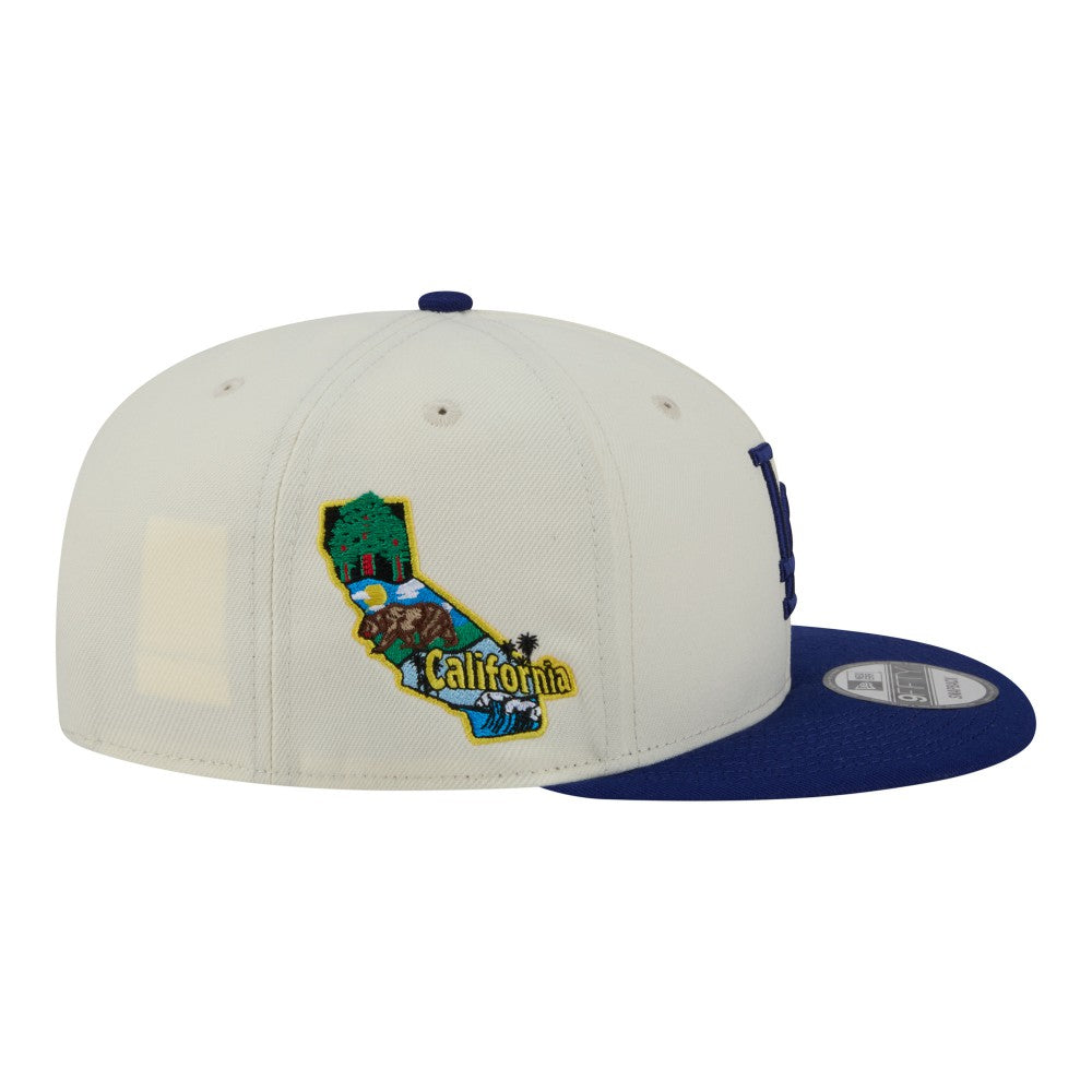 Los Angeles Dodgers Localized 9FIFTY Snapback Hat Cream/Royal