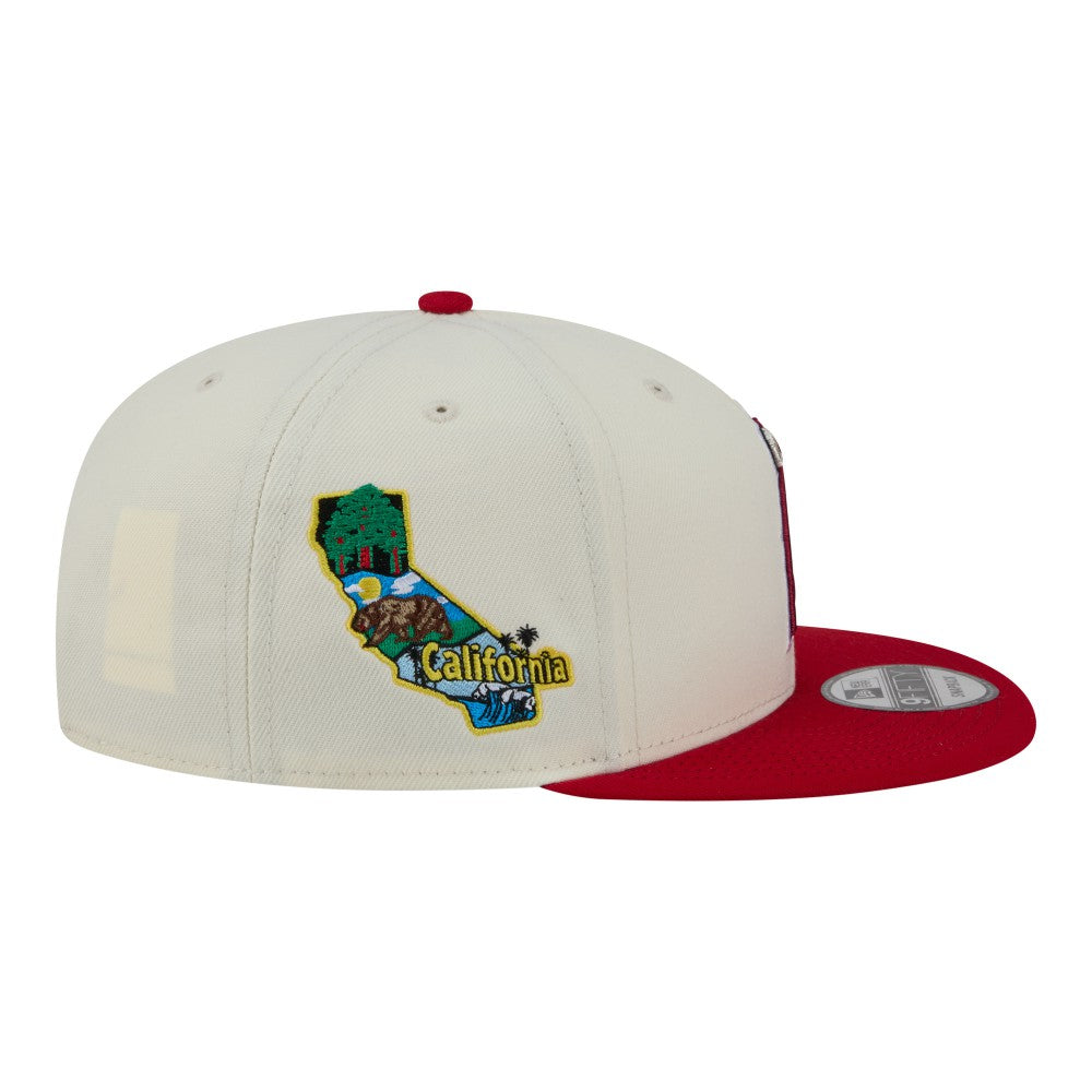 Los Angeles Angels Localized 9FIFTY Snapback Hat Cream/Red