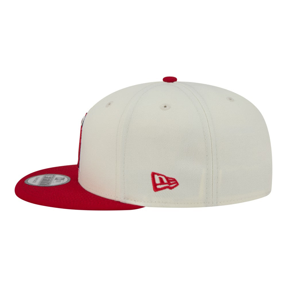 Los Angeles Angels Localized 9FIFTY Snapback Hat Cream/Red