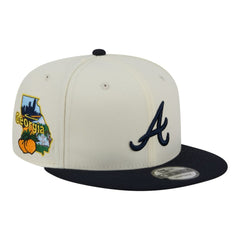 Atlanta Braves Localized 9FIFTY Snapback Hat Cream/Navy