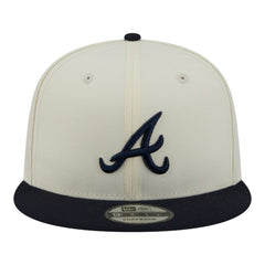 Atlanta Braves Localized 9FIFTY Snapback Hat Cream/Navy