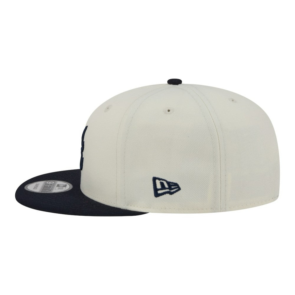Atlanta Braves Localized 9FIFTY Snapback Hat Cream/Navy