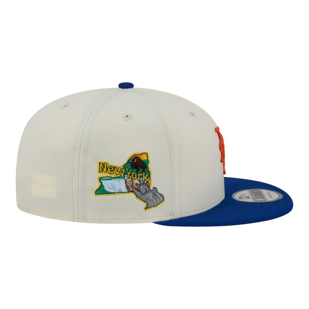 New York Mets Localized 9FIFTY Snapback Hat Cream/Royal
