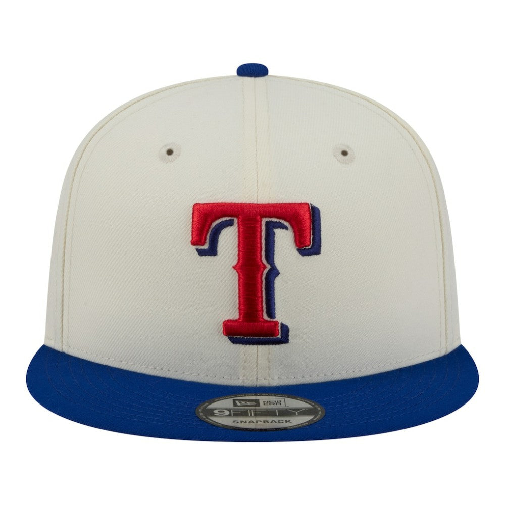 Texas Rangers Localized 9FIFTY Snapback Hat Cream/Royal