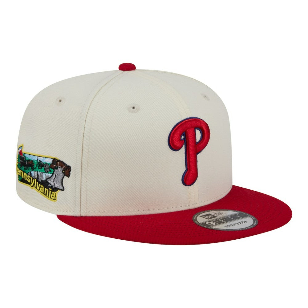 Philadelphia Phillies Localized 9FIFTY Snapback Hat Cream/Red