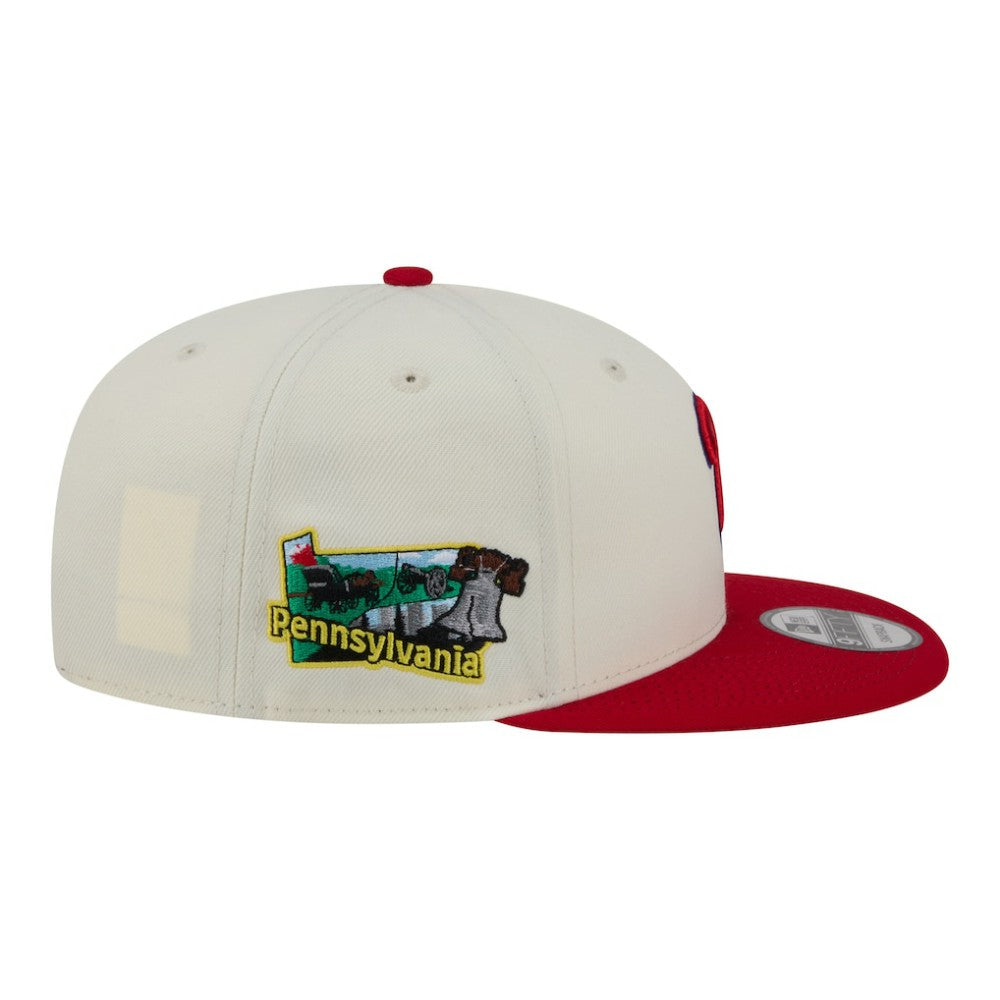 Philadelphia Phillies Localized 9FIFTY Snapback Hat Cream/Red
